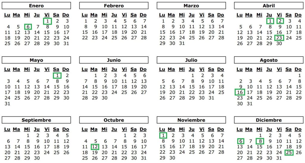 Calendario2021 green